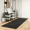 Alfombra de pelo largo moderna gris antracita 80x250 cm