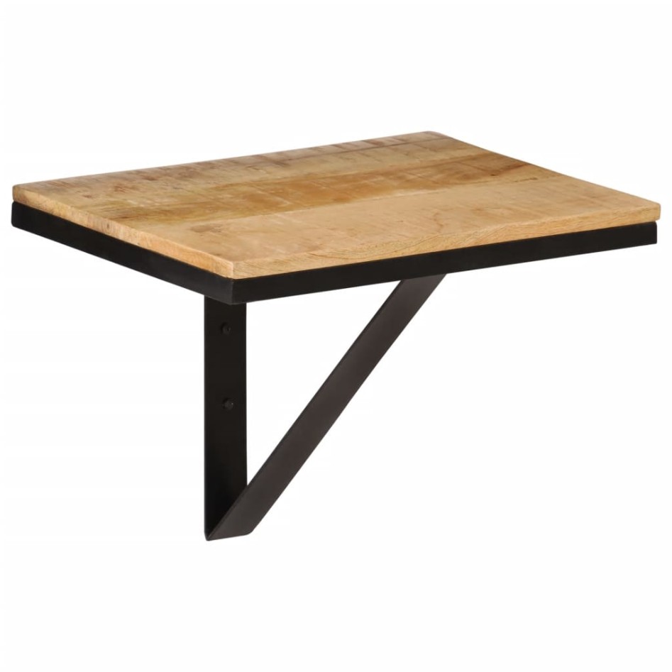 Estante de pared madera maciza de mango y hierro 40x30x32