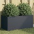 Jardinera acero gris antracita 62x30x29
