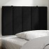 Cabecero de cama acolchado terciopelo negro 90