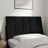 Cabecero de cama acolchado terciopelo negro 90