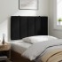 Cabecero de cama acolchado terciopelo negro 90