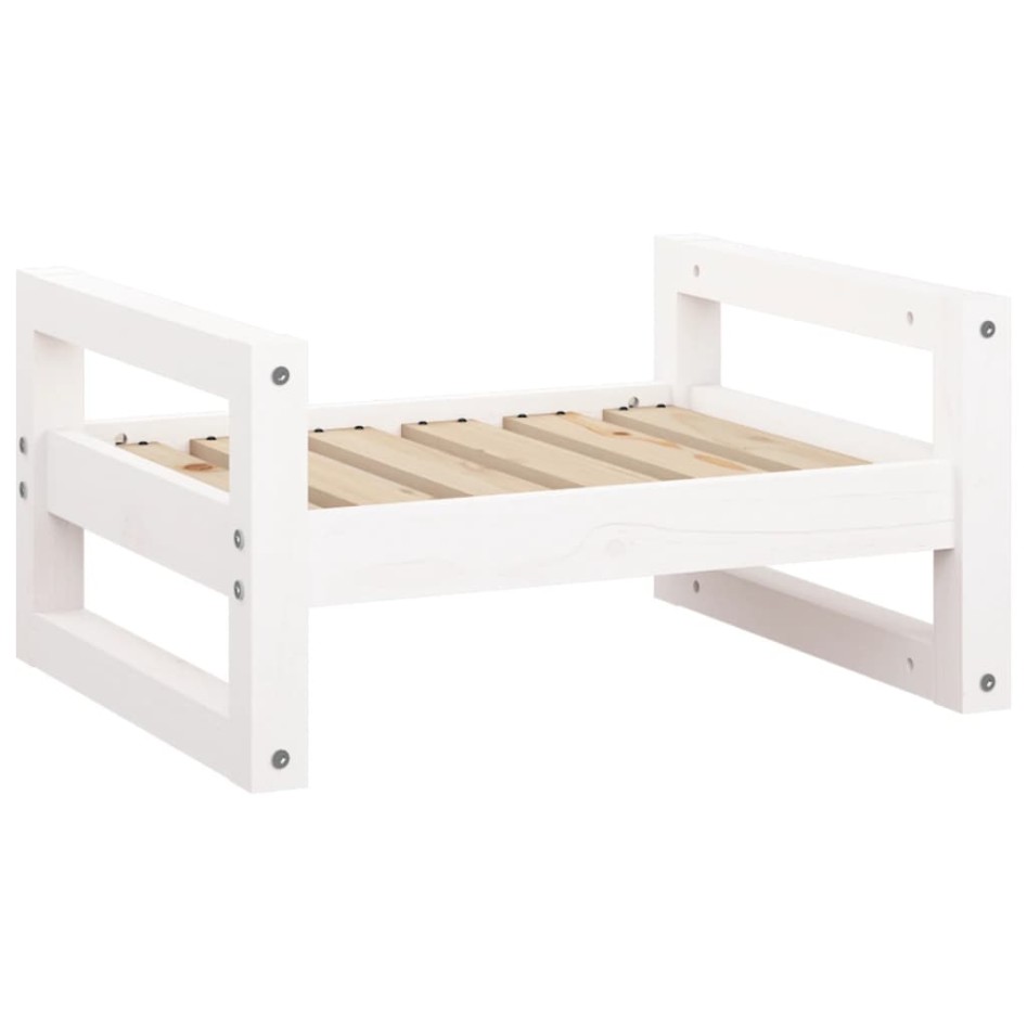 Cama para perros madera maciza de pino blanco 55,5x45,5x28