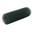 Alambrada de gallinero acero recubrimiento PVC verde 25x0,5 m