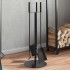 Set de herramientas para chimenea 4 piezas acero 22x59