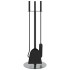 Set de herramientas para chimenea 4 piezas acero 22x59
