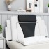 Cabecero de cama acolchado cuero sintético blanco negro 100