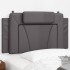 Cabecero de cama acolchado cuero sintético gris 100