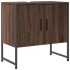 Armario lavabo baño madera ingeniería roble marrón 60x33x60