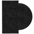 Alfombra peluda de pelo largo moderna PAMPLONA negra 100x200