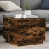 Mesa de centro con luces LED roble ahumado 50x50x40