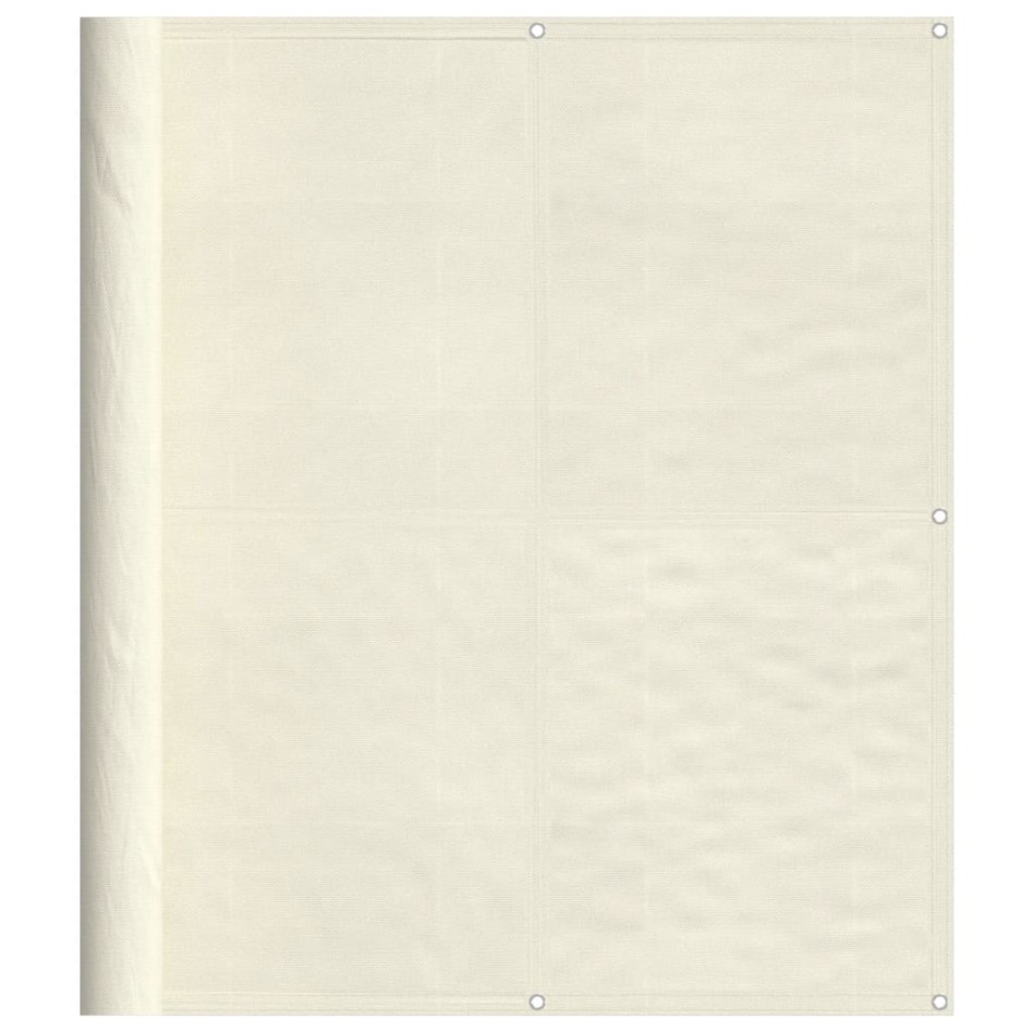 Pantalla de balcón 100% poliéster Oxford crema 120x800