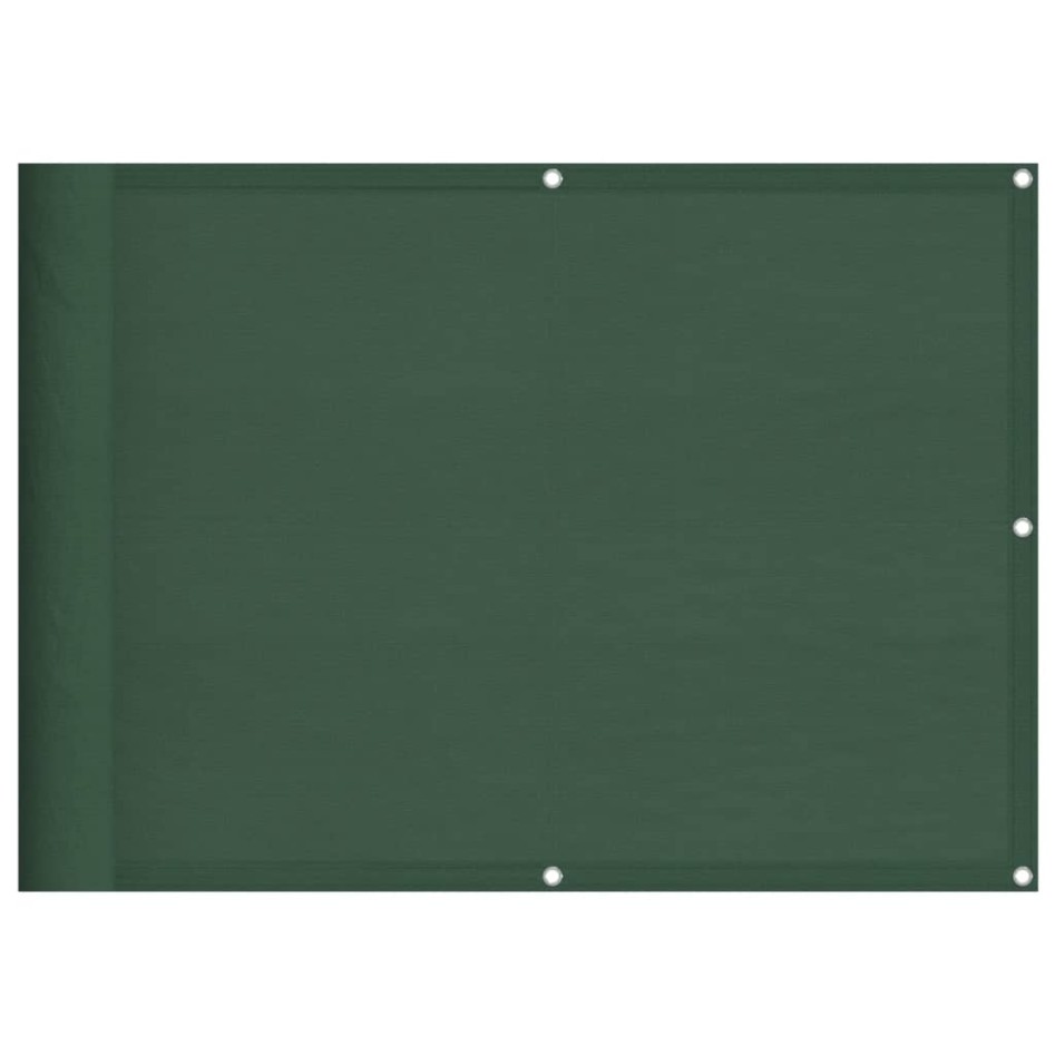 Pantalla de balcón 100% poliéster Oxford verde oscuro 75x800