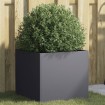 Jardinera acero gris antracita 42x40x39 cm