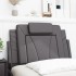 Cabecero de cama acolchado cuero sintético gris 80