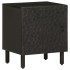 Mesita de noche de madera maciza de mango negra 40x33x46