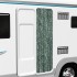 Cortina antimoscas chenilla verde y blanco 56x200