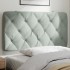 Cabecero de cama acolchado terciopelo gris claro 100