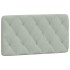 Cabecero de cama acolchado terciopelo gris claro 100