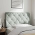 Cabecero de cama acolchado terciopelo gris claro 100