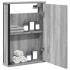 Armario con espejo de baño madera gris Sonoma 42x12x60