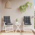 Cojines de silla respaldo bajo 2 uds tela Oxford gris