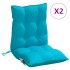 Cojines de silla de respaldo bajo 2 uds tela Oxford