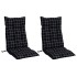 Cojines para silla respaldo alto 2 uds tela a cuadros