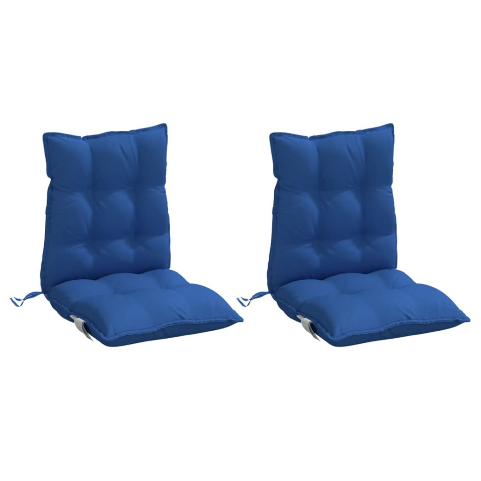 Cojines para silla respaldo bajo 2 uds tela Oxford azul