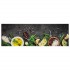 Alfombra de cocina lavable terciopelo dibujo especias 60x180