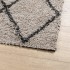 Alfombra de pelo largo moderna beige y antracita 80x200