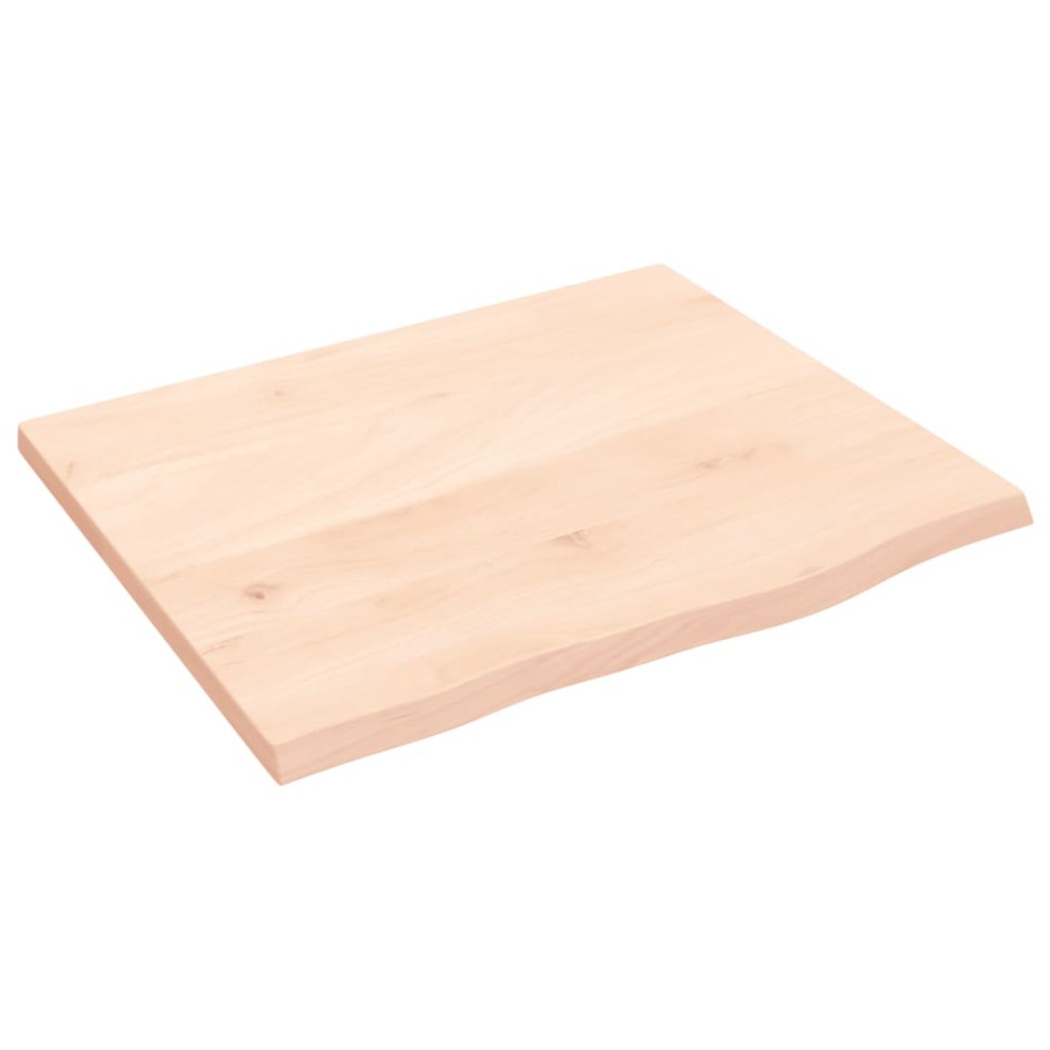Estante de pared madera maciza de roble sin tratar 60x50x2