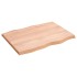 Tablero mesa madera tratada borde natural marrón 80x60x(2-4)