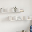 Muebles de pared 2 uds madera ingeniería blanco 99x18x16,5 cm