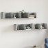 Muebles de pared 2 unidades gris hormigón 99x18x16,5