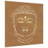 Adorno de pared de jardín acero corten cabeza de Buda 55x55