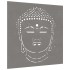 Adorno de pared de jardín acero corten cabeza de Buda 55x55