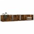 Muebles de pared 2 unidades roble ahumado 99x18x16,5