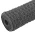 Alambrada de gallinero acero revestimiento PVC gris 25x1,2