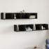 Muebles de pared 2 uds madera de ingeniería negro 99x18x16,5