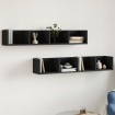 Muebles de pared 2 uds madera de ingeniería negro 99x18x16,5 cm