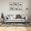 Alfombra lavable antideslizante negro y blanco 120x180 cm