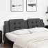Cabecero de cama acolchado cuero sintético negro 180