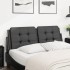Cabecero de cama acolchado cuero sintético negro 120