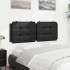 Cabecero de cama acolchado cuero sintético negro 120
