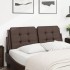 Cabecero de cama acolchado cuero sintético marrón 120
