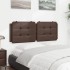 Cabecero de cama acolchado cuero sintético marrón 120