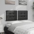 Cabecero de cama acolchado cuero sintético negro blanco 140