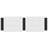 Cabecero de cama acolchado cuero sintético blanco negro 160