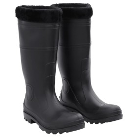 Botas de agua con calcetines extraíbles negro número 43